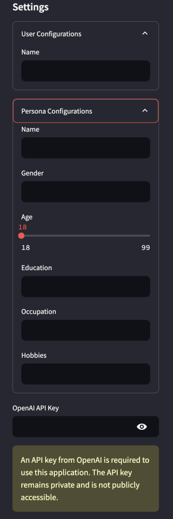 Figure 2. Config menu.